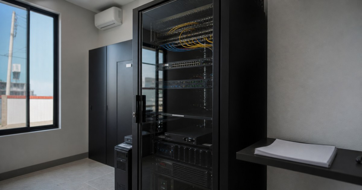 Vulnerabilidades servidores pymes 20260830 realista Rack de red empresarial para gestion de vulnerabilidades y parches en pymes